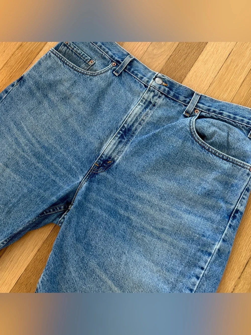 Vintage Levi’s 505 Denim Jorts Mens 40 Made In USA Y2K Distressed Jean Shorts